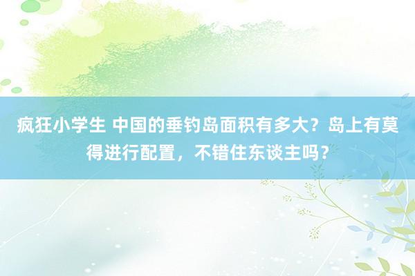 疯狂小学生 中国的垂钓岛面积有多大？岛上有莫得进行配置，不错住东谈主吗？