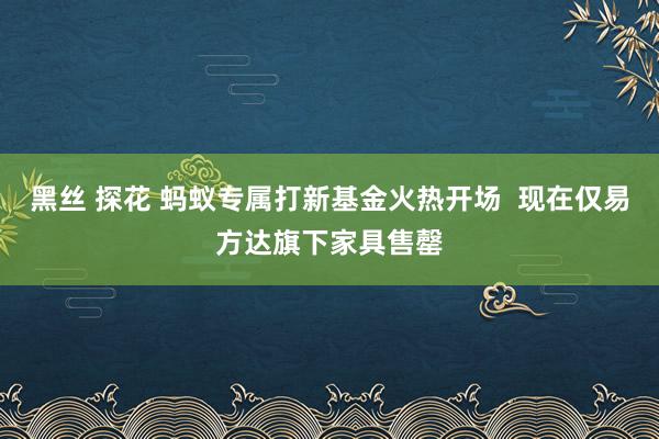 黑丝 探花 蚂蚁专属打新基金火热开场  现在仅易方达旗下家具售罄