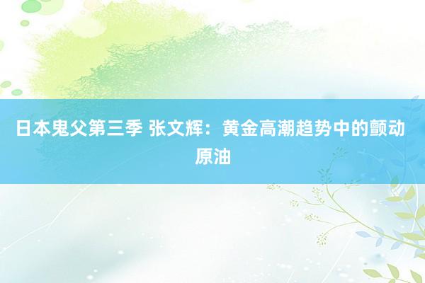 日本鬼父第三季 张文辉：黄金高潮趋势中的颤动 原油