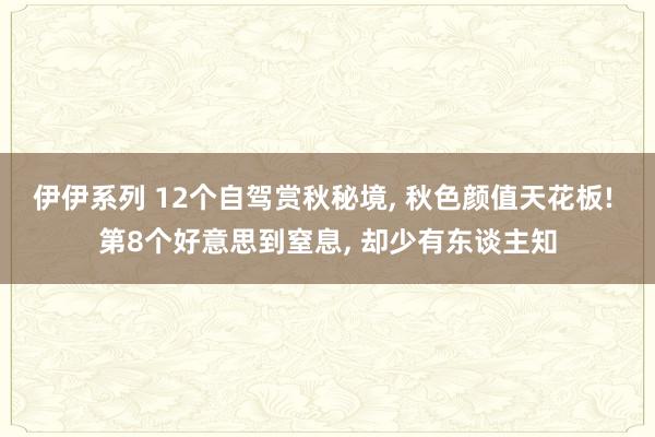 伊伊系列 12个自驾赏秋秘境， 秋色颜值天花板! 第8个好意思到窒息， 却少有东谈主知