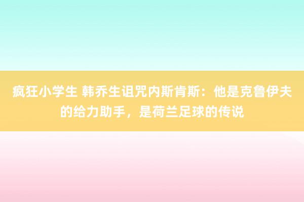 疯狂小学生 韩乔生诅咒内斯肯斯：他是克鲁伊夫的给力助手，是荷兰足球的传说