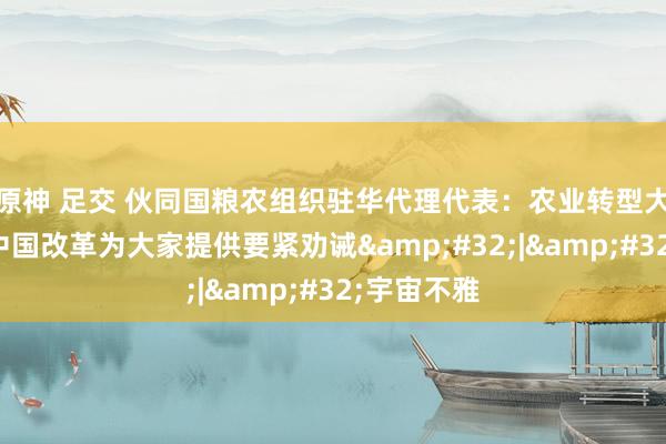 原神 足交 伙同国粮农组织驻华代理代表：农业转型大势所趋，中国改革为大家提供要紧劝诫&#32;|&#32;宇宙不雅