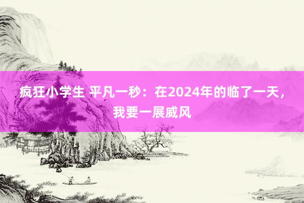 疯狂小学生 平凡一秒：在2024年的临了一天，我要一展威风