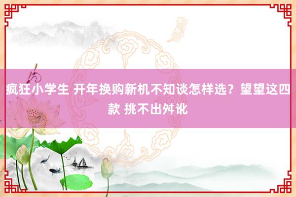 疯狂小学生 开年换购新机不知谈怎样选？望望这四款 挑不出舛讹