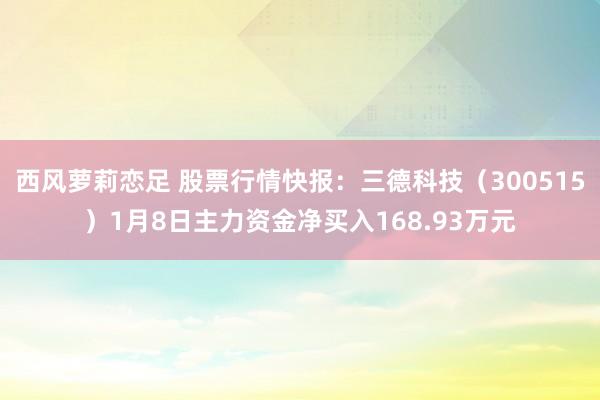 西风萝莉恋足 股票行情快报：三德科技（300515）1月8日主力资金净买入168.93万元