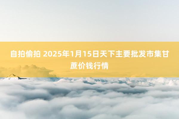 自拍偷拍 2025年1月15日天下主要批发市集甘蔗价钱行情